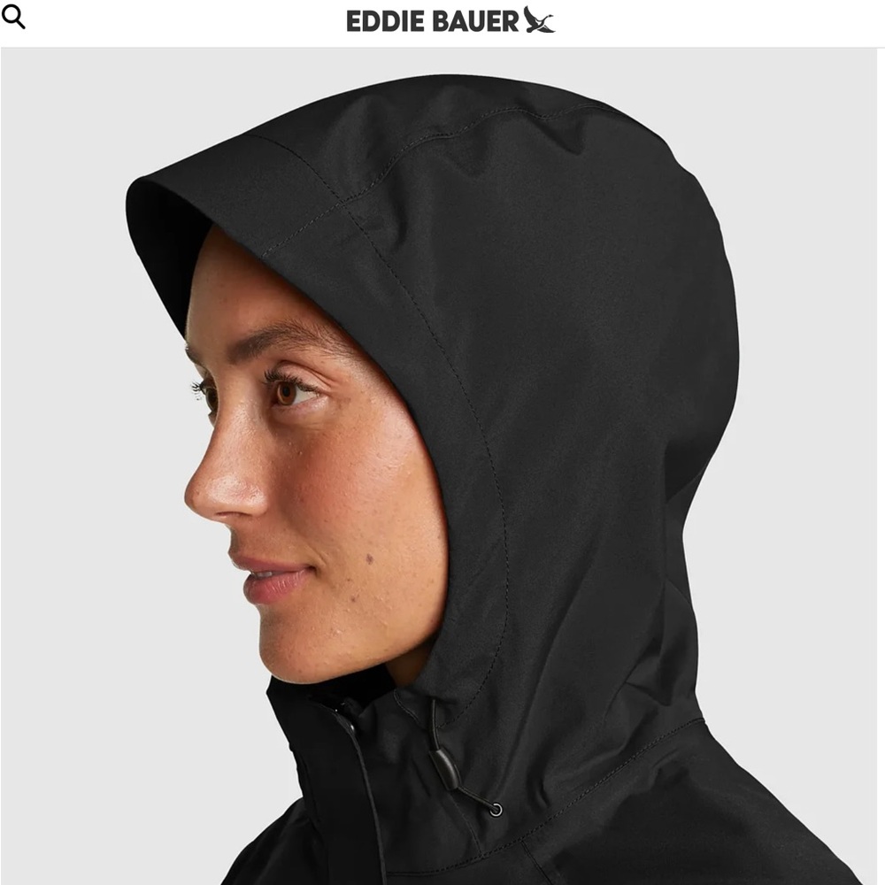 Eddie Bauer Black Cloud Cap Jacket Waterproof Jac… - image 2